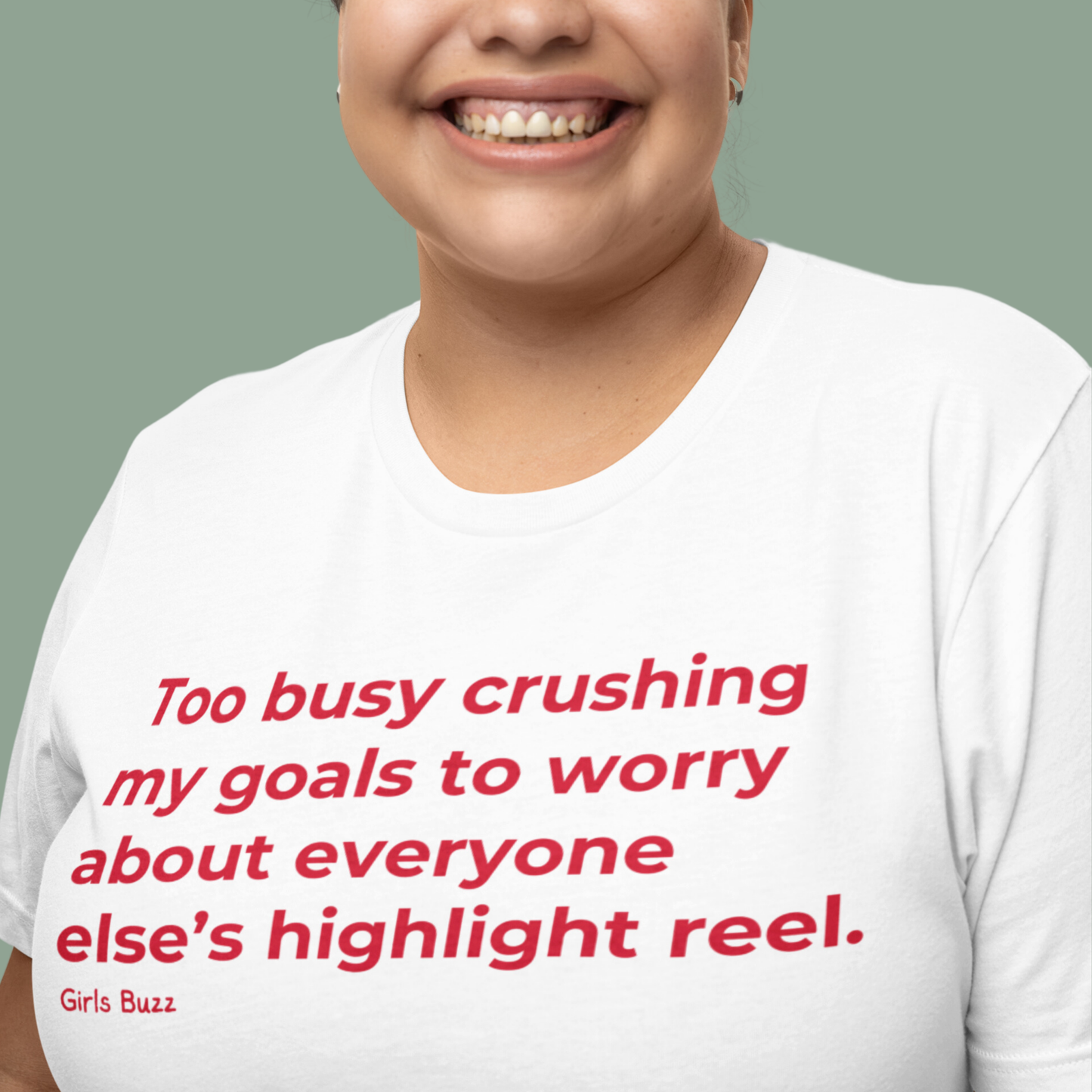 Busy crushing goals Boyfriend Fit T-shirt