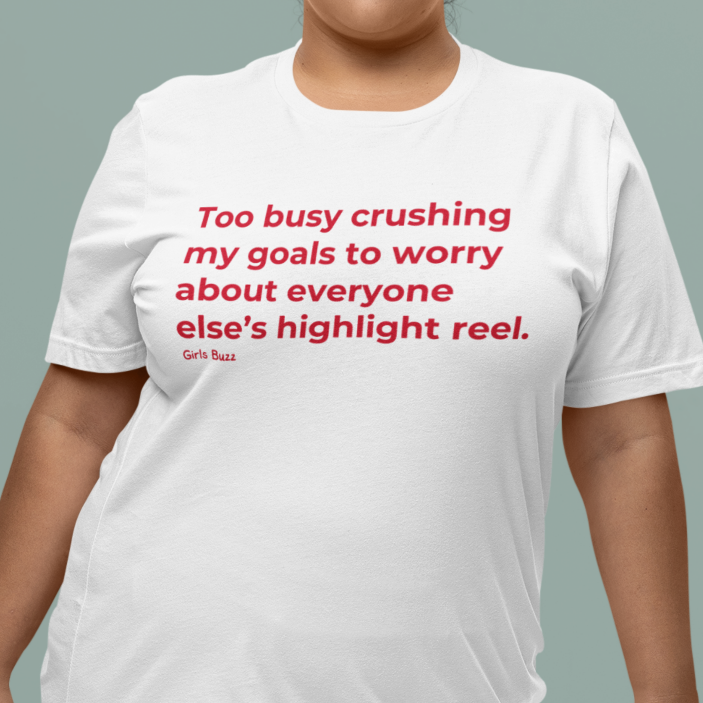 Busy crushing goals Boyfriend Fit T-shirt