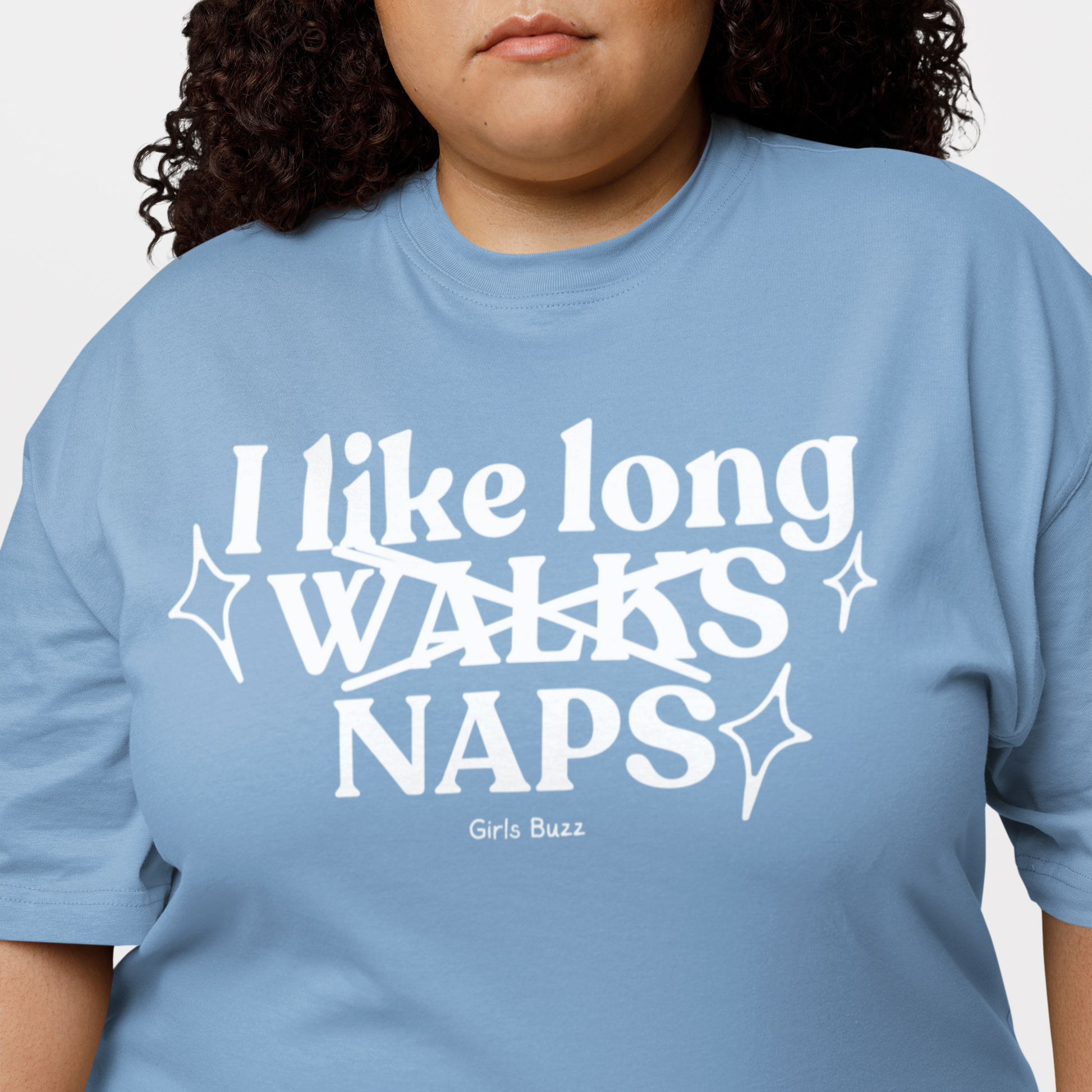 I like Long NAP women oversized t shirt with lazy quotes for winter