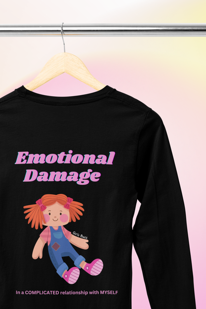 Emotional Damage Full Sleeves Back Printed T-shirt