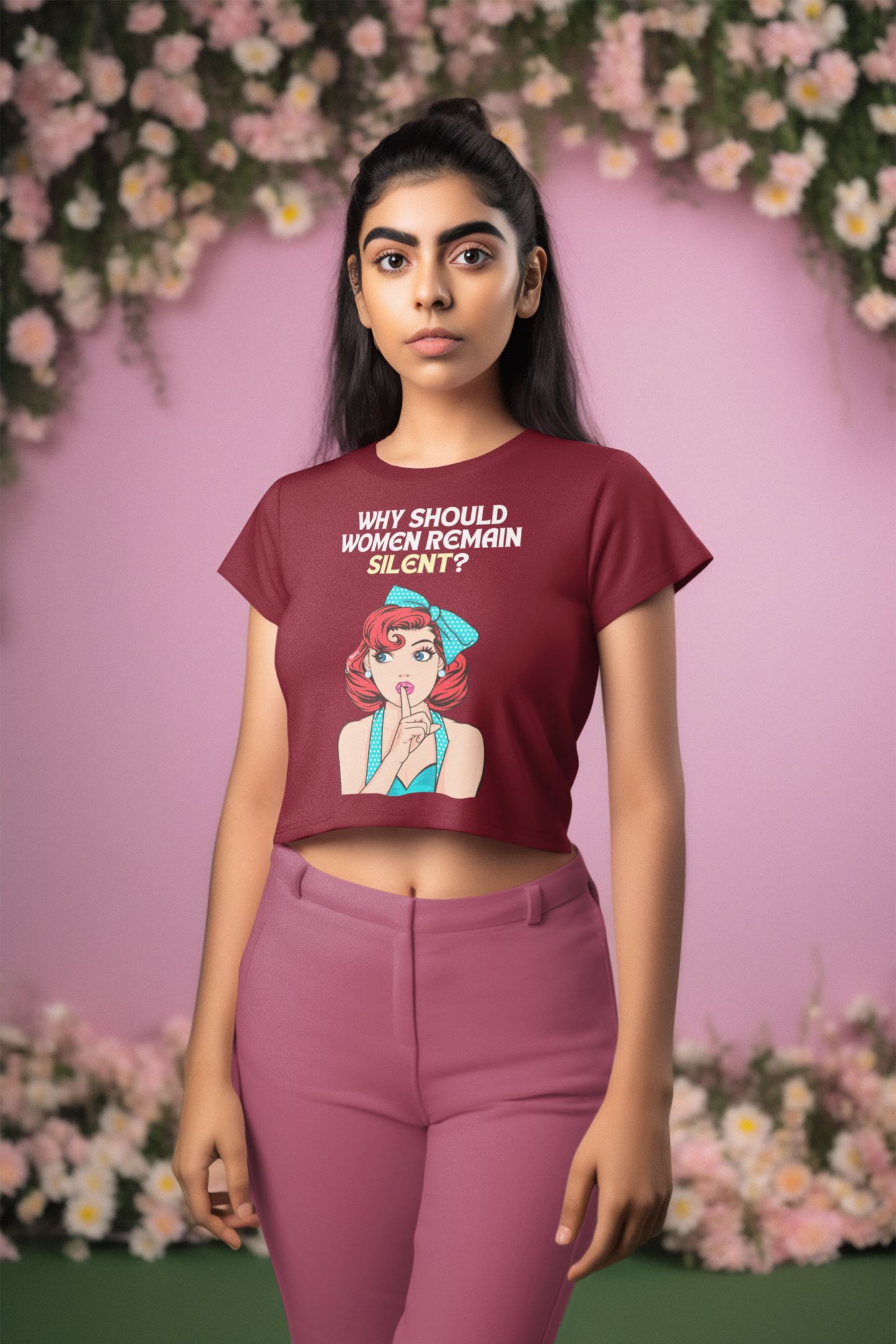 Why Should Women Remain Silent Crop Top