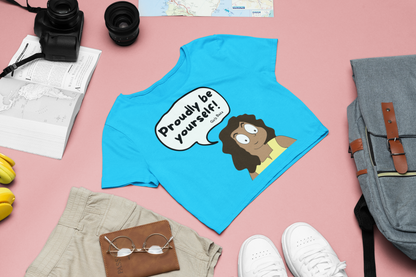 Regular Fit Hello Mili Comics Women Crop Top - Proudly Be Yourself